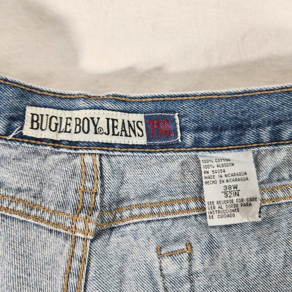 BUGLE BOY 750 Vintage Unisex Baggy Tapered Easy Fit Size 38W 32 IN Exc. Condit. - Picture 10 of 16